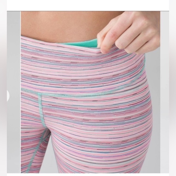 Lululemon Legging Pant Wunder
Under Cyber Stripe Pink Mint Menthol 🌴 - Picture 5 of 7